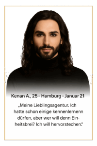 Testimonila Kenan A - - Lange wellige haare, braune augen und smoki eyes, dichter vollbart in schwarz