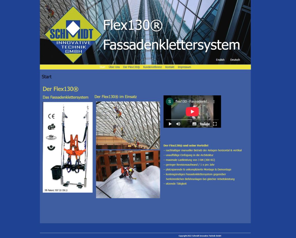 Portfolio Flex 130 Fassadenklettersystem -